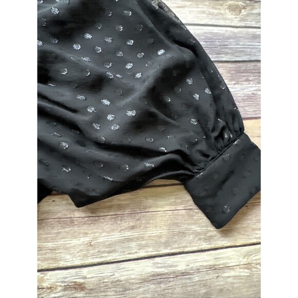 Lilly Pulitzer Cleme Black Silk Dress Onyx Metallic Chiffon Size 0 - Picture 2 of 10